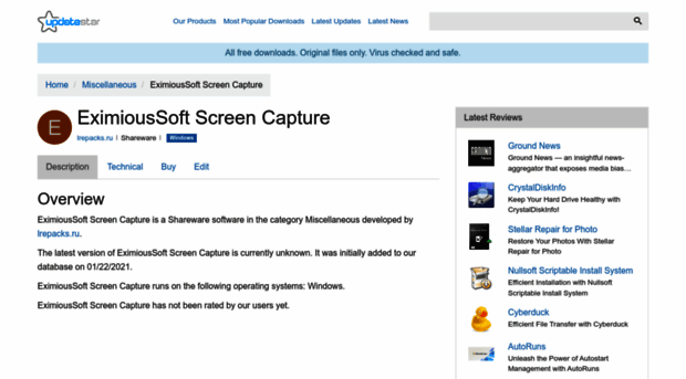 eximioussoft-screen-capture.updatestar.com