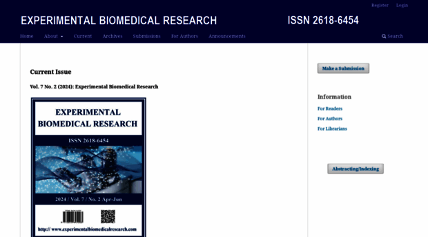 experimentalbiomedicalresearch.com