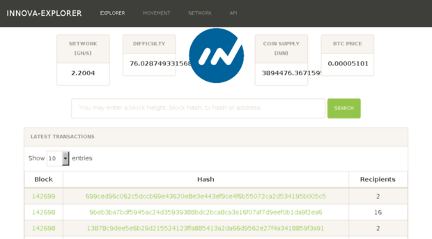 explorer.innovacoin.info