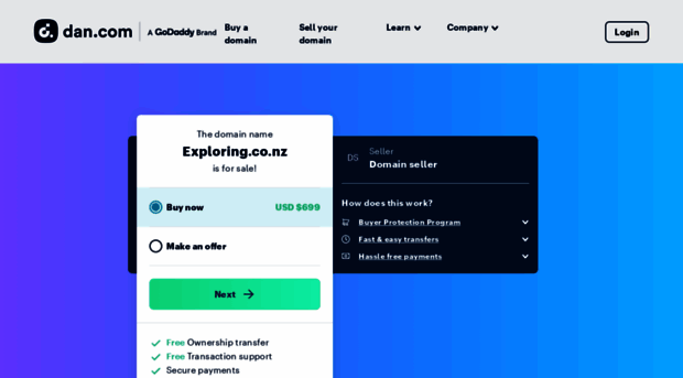 Screenshot of exploring.co.nz website