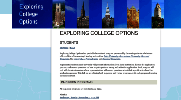 exploringcollegeoptions.org