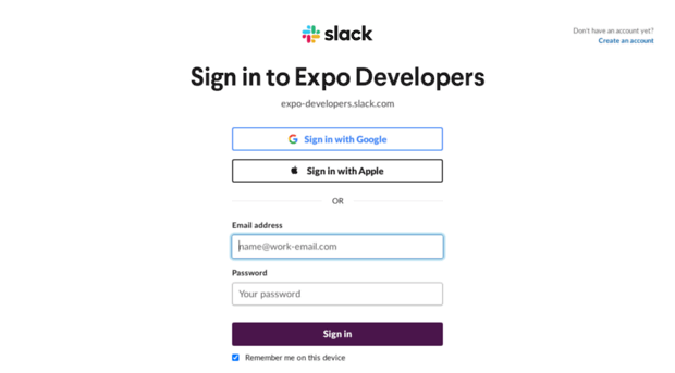 expo-developers.slack.com