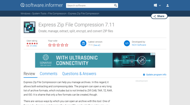 express-zip-file-compression.software.informer.com