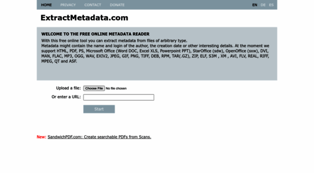 extractmetadata.com