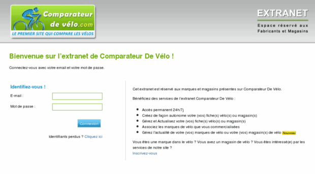 extranet.comparateur-de-velo.com