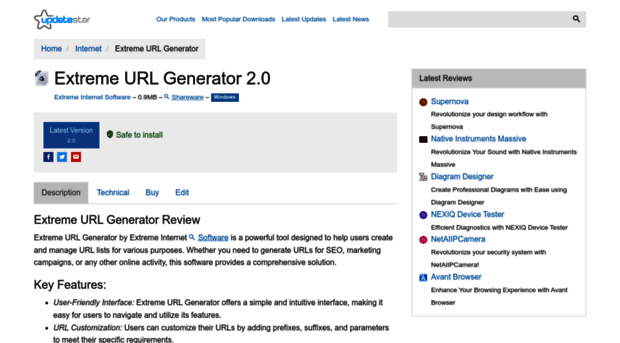 extreme-url-generator.updatestar.com