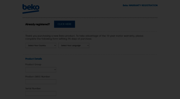extwarranty.beko.com