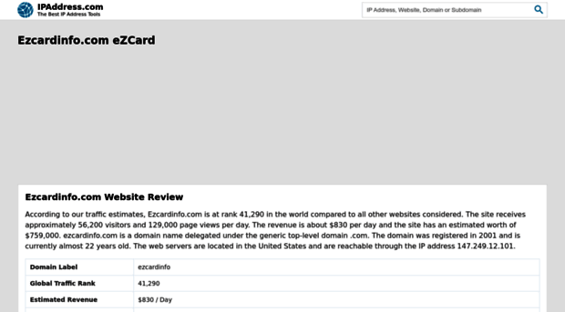 ezcardinfo.com.ipaddress.com