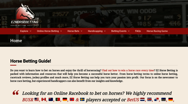 ezhorsebetting.com