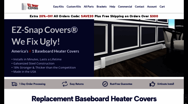 ezsnapbaseboardheatercovers.com