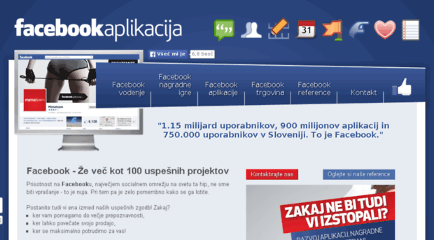 facebookaplikacija.si