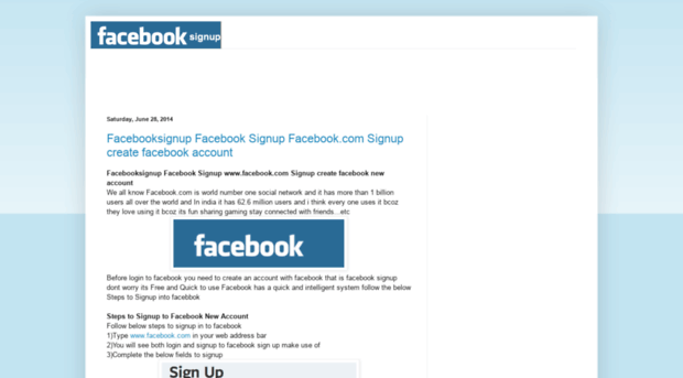 facebooksignup.in