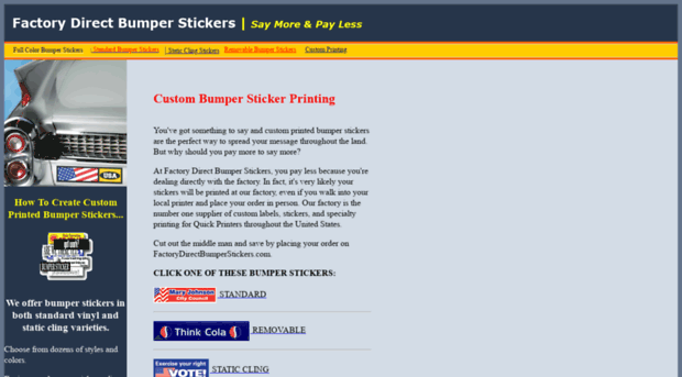 factorydirectbumperstickers.com