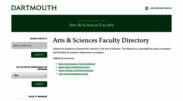 faculty-directory.dartmouth.edu