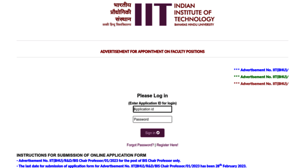 facultyrecruitment.iitbhu.ac.in