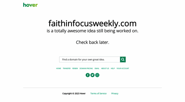 faithinfocusweekly.com