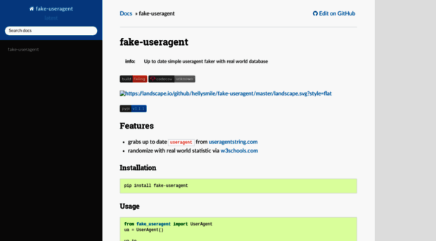 fake-useragent.readthedocs.io