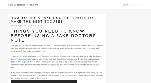 fakedoctorsnotetips.com