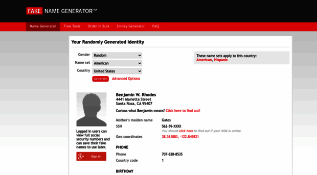 fake name creator