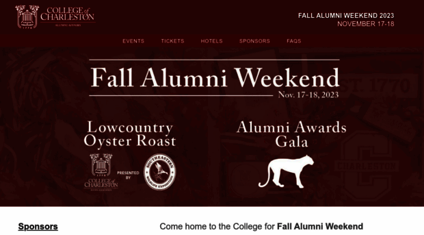 fallalumniweekend.cofc.edu