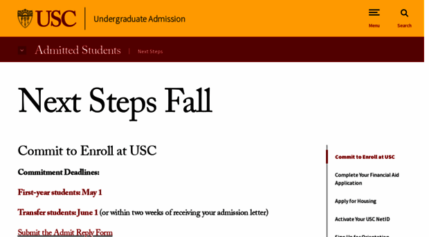 fallwelcome.usc.edu