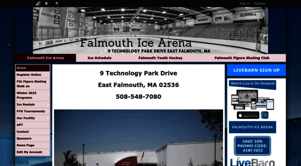 falmouthicearena.com