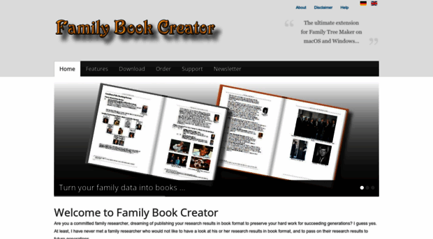 familybookcreator.com