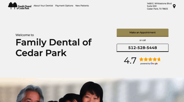 familydentalofcedarpark.com