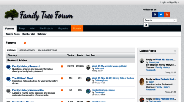 familytreeforum.com