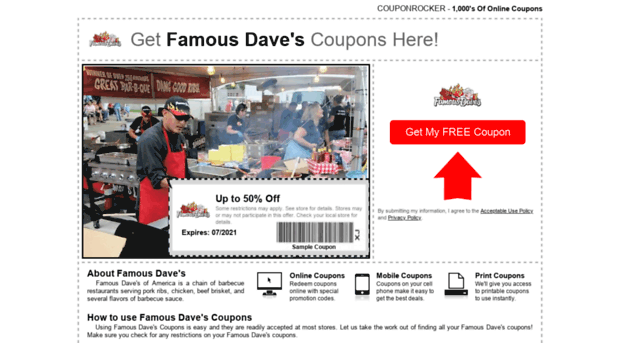 famousdaves.couponrocker.com