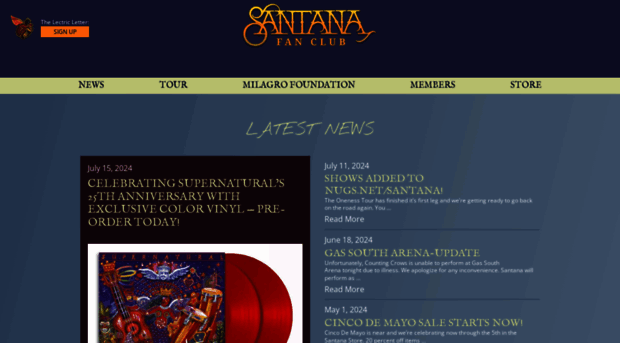 fanclub.santana.com