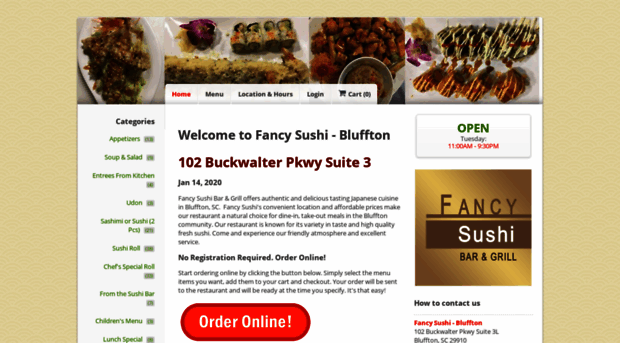 fancysushibluffton.com