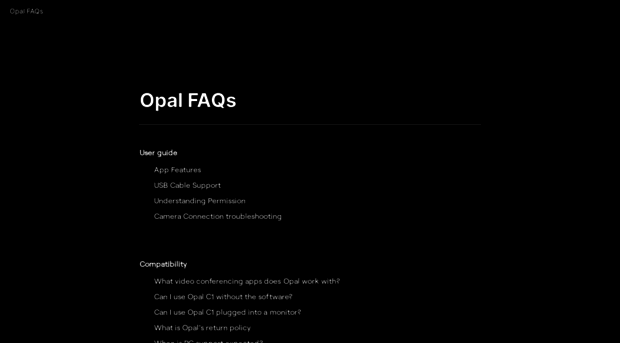 faqs.opal.camera