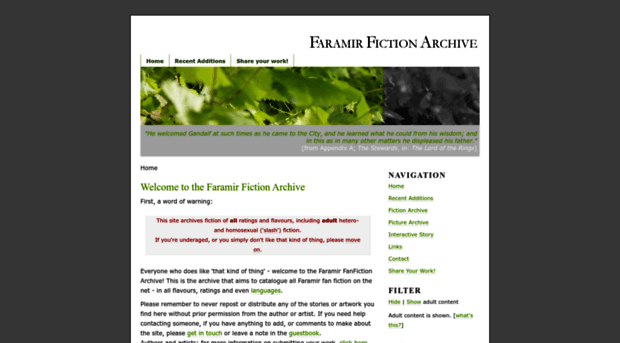 faramirfiction.com