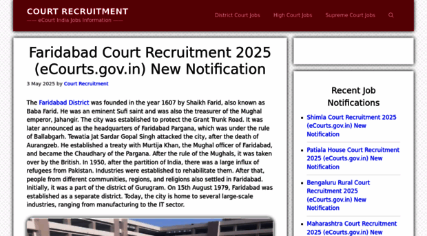 faridabad.courtrecruitment.com