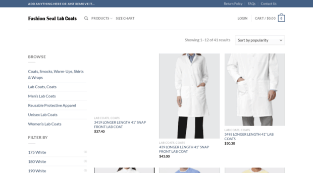 fashionseallabcoats.com