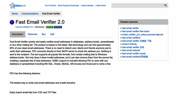 fast-email-verifier.updatestar.com