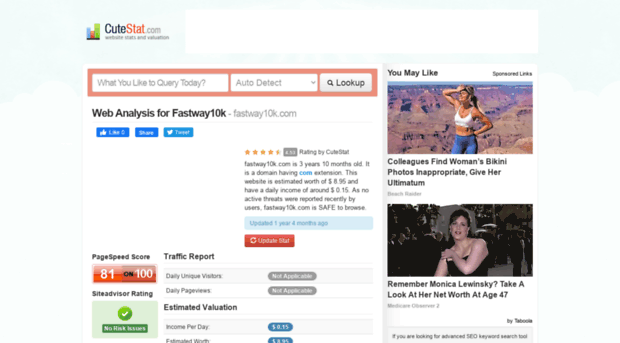 fastway10k.com.cutestat.com