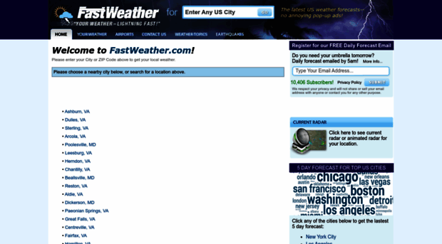 fastweather.com