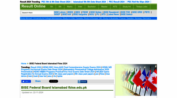 fbise.result2018.pk