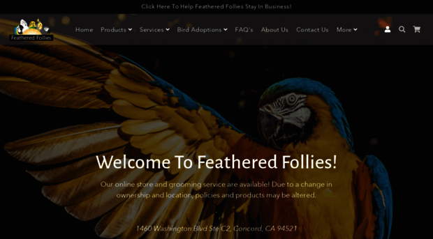 featheredfolliesca.com