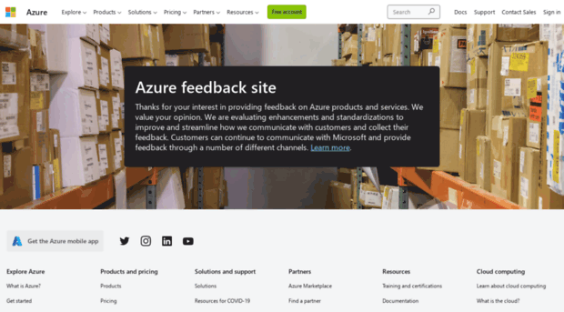 feedback.azure.com