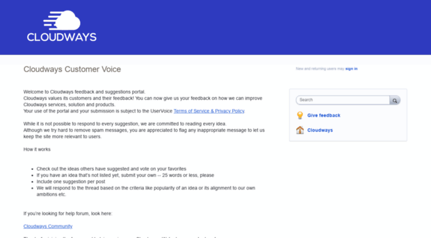 feedback.cloudways.com