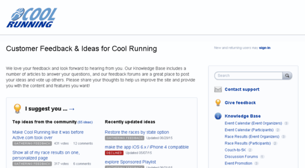 feedback.coolrunning.com