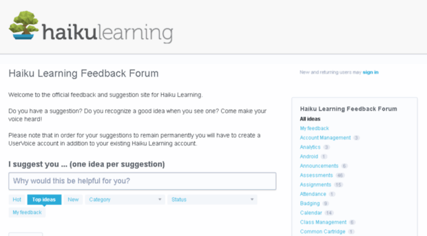 feedback.haikulearning.com