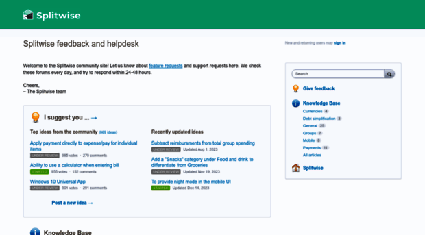 feedback.splitwise.com