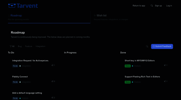 feedback.tarvent.com