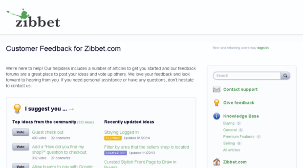 feedback.zibbet.com