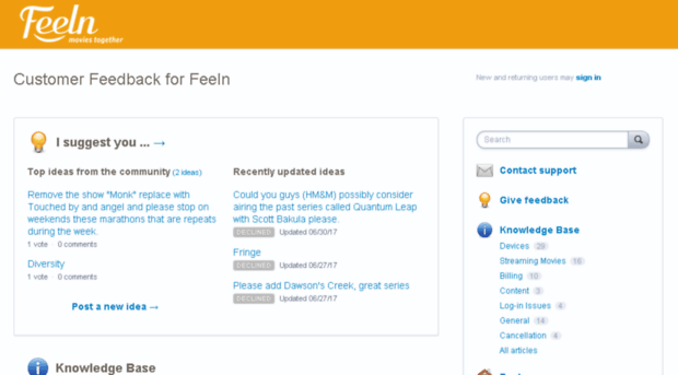 feeln.uservoice.com