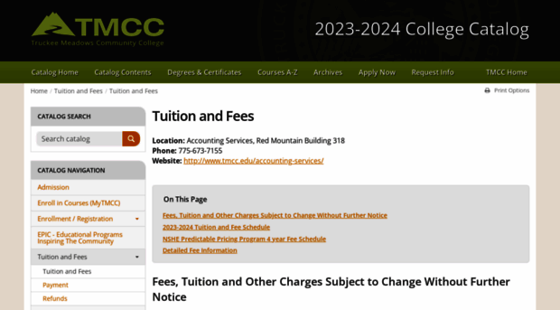 fees.tmcc.edu